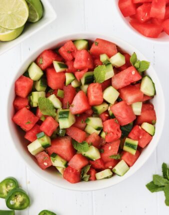Watermelon Cucumber Salad {Whole30}