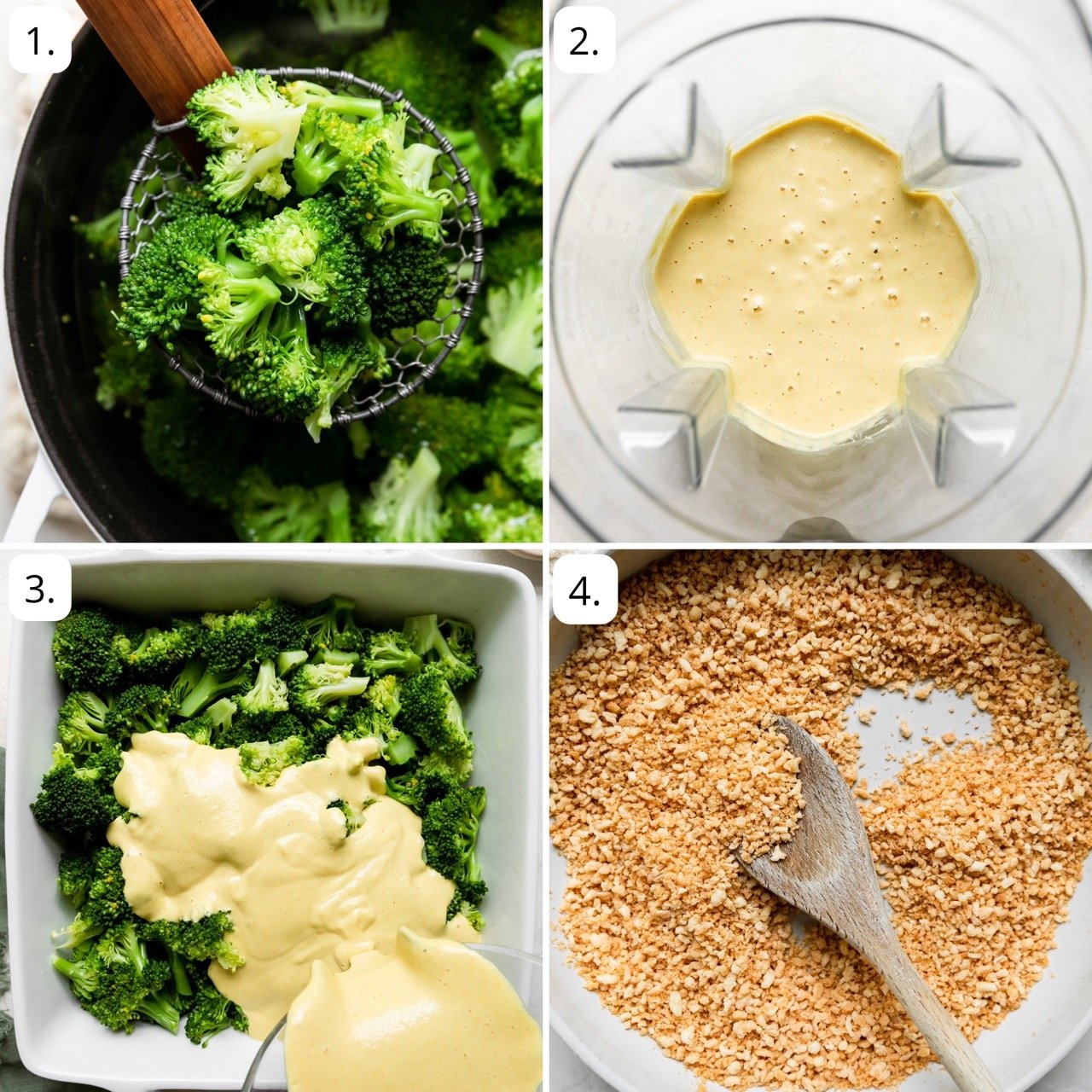 steps to make gluten free vegan broccoli casserole