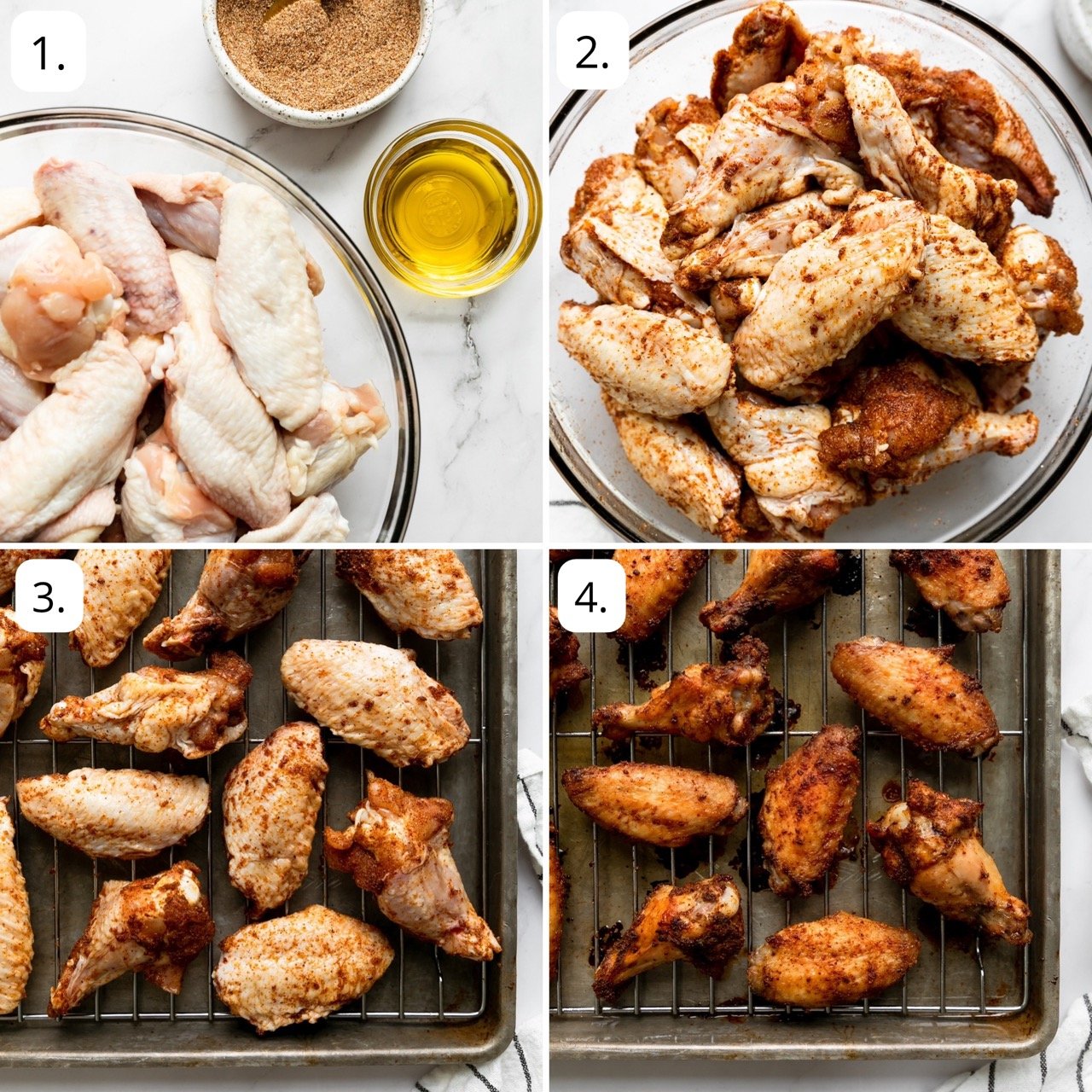 steps for making baked chicken wings