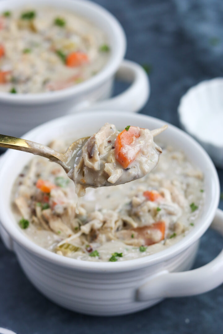 Dairy Free Creamy Chicken and Wild Rice Soup - Mary's Whole Life