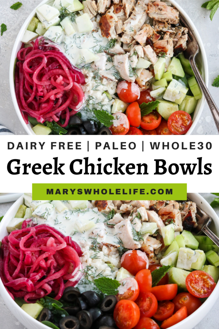 Paleo Greek Chicken Bowls Mary's Whole Life