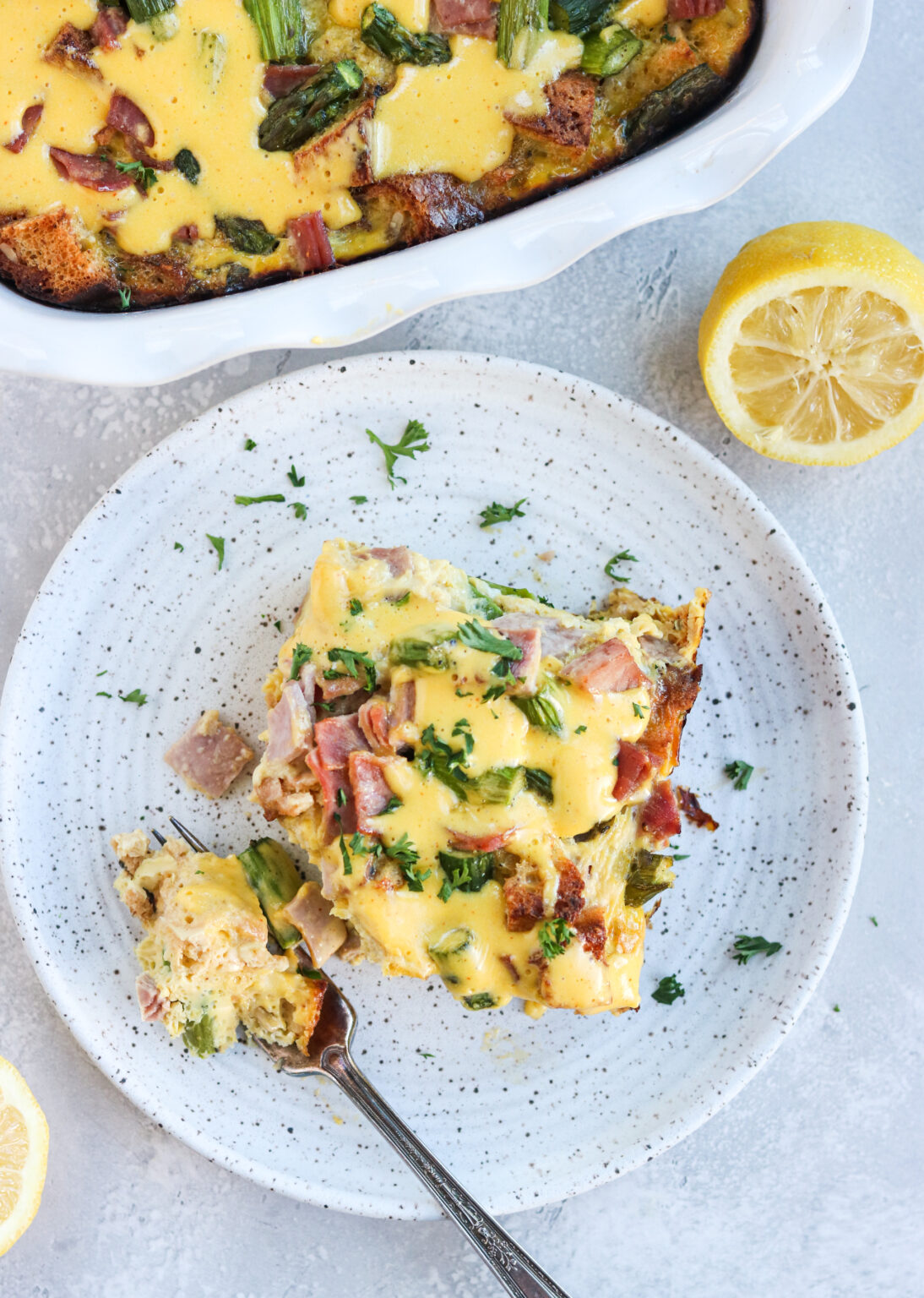 Gluten Free Overnight Eggs Benedict Casserole (Dairy Free)