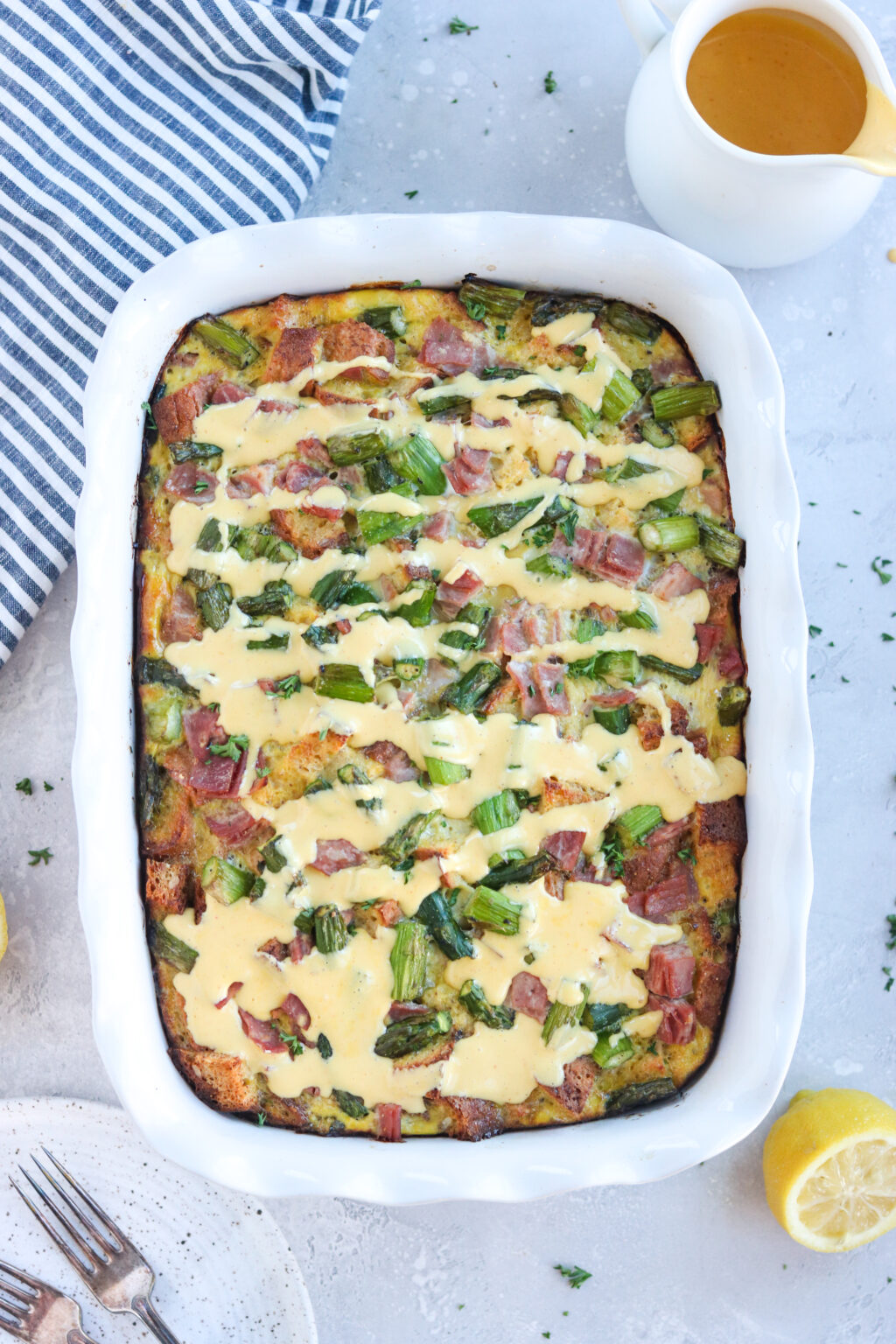 Gluten Free Overnight Eggs Benedict Casserole (Dairy Free)