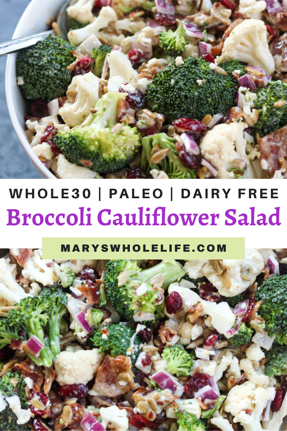 paleo salad with text title of the blog post