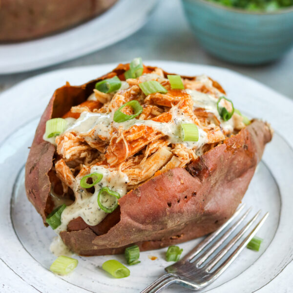 Buffalo Chicken Stuffed Sweet Potatoes Mary's Whole Life