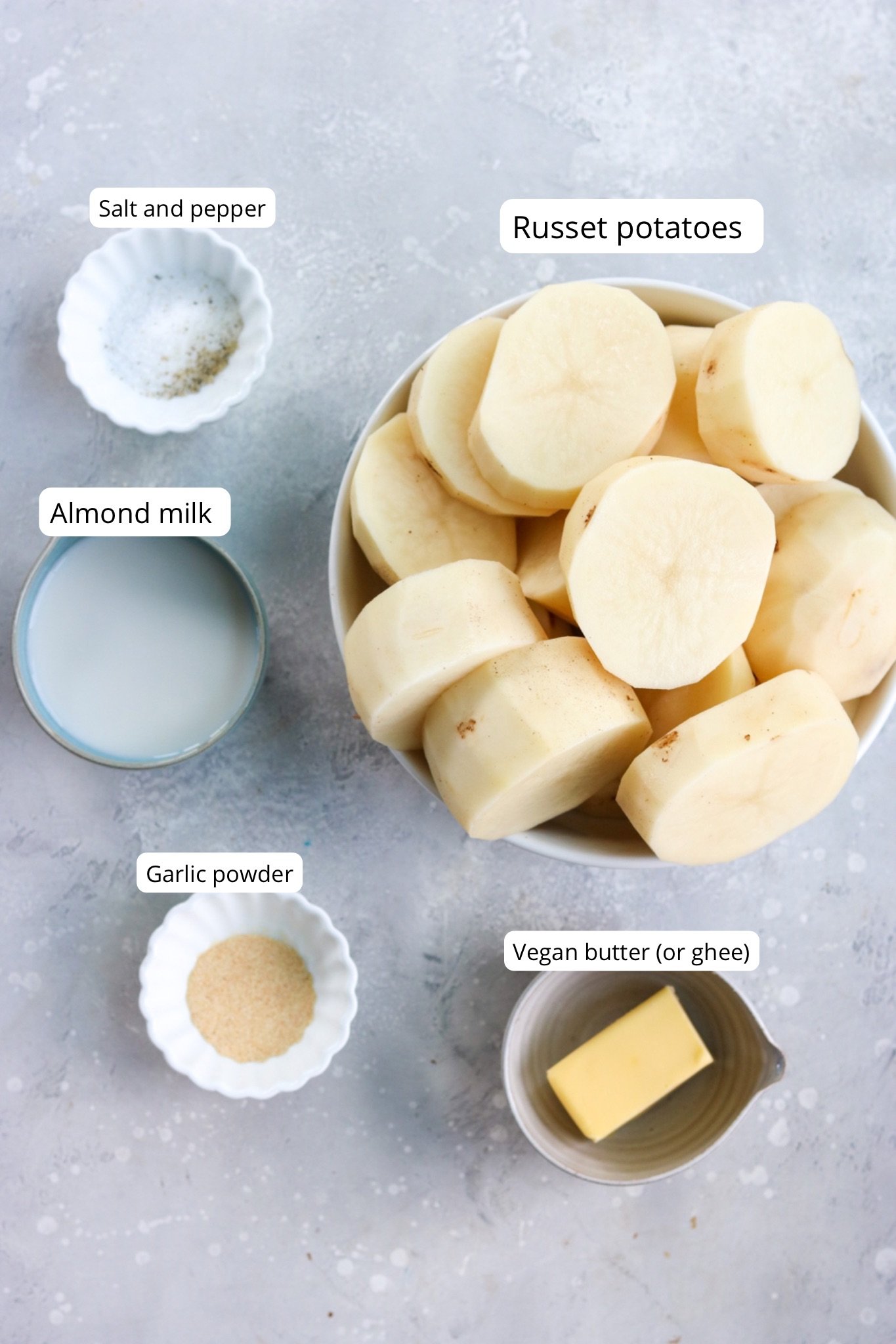 ingredients for dairy free mashed potatoes 