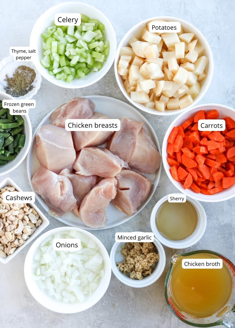 ingredients for chicken pot pie soup