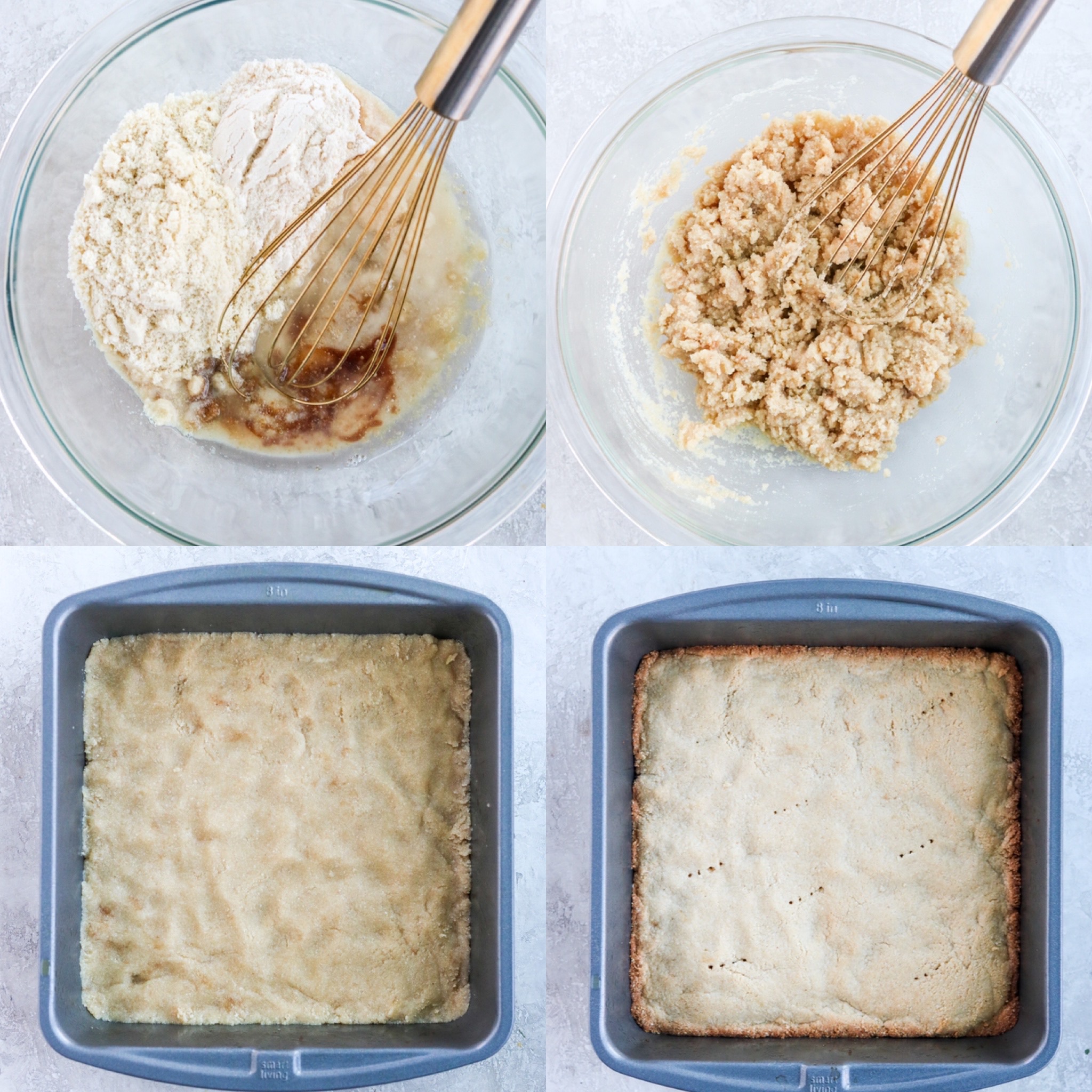 Steps to make gluten-free cookie crust
