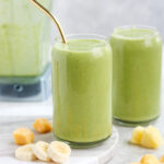 Tropical Green Smoothie with mango, banana, and pineapple