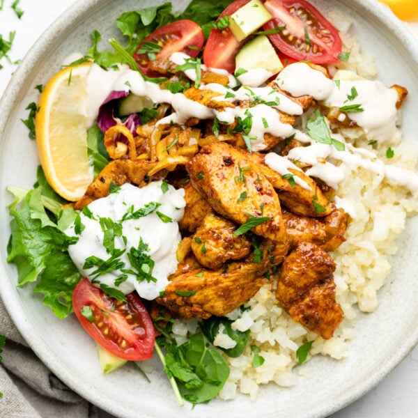 Sheet Pan Chicken Shawarma Bowls Mary's Whole Life