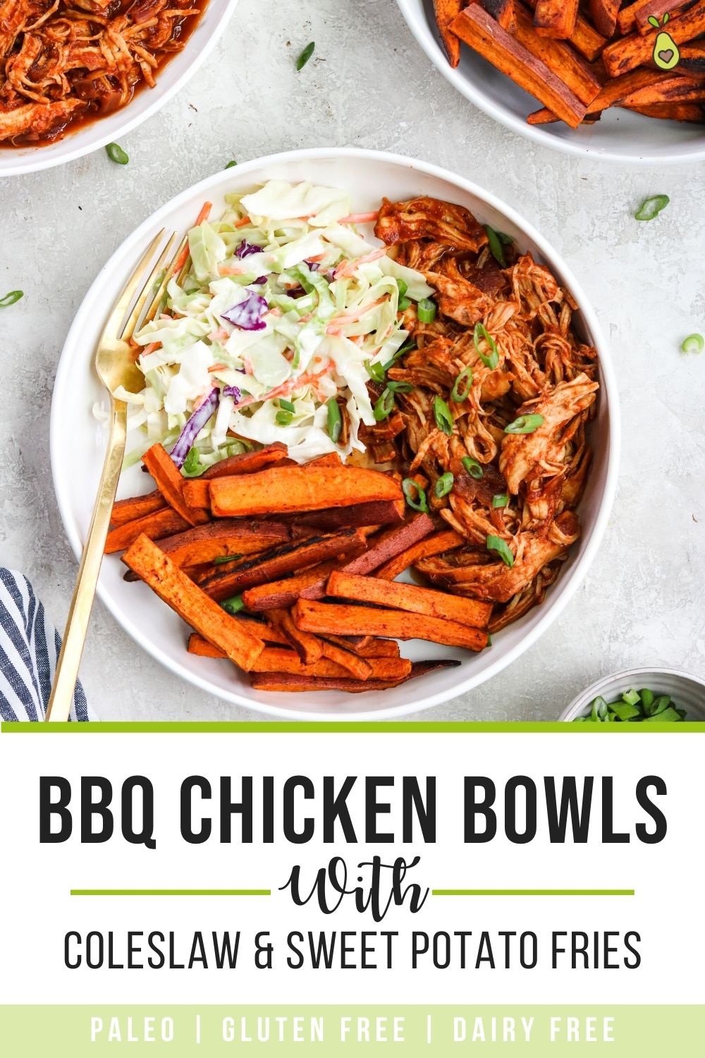 BBQ Chicken bowls longpin for Pinterest