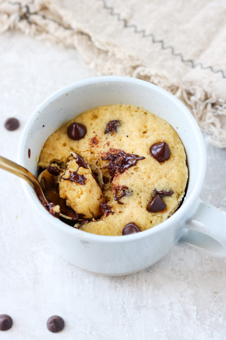 Easy GlutenFree Mug Cake Recipe (Chocolate Chip)