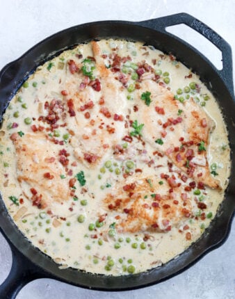 Easy Chicken and Pea Skillet