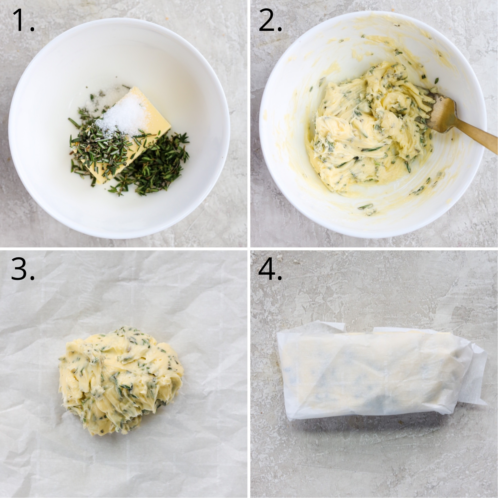 steps to make garlic herb butter