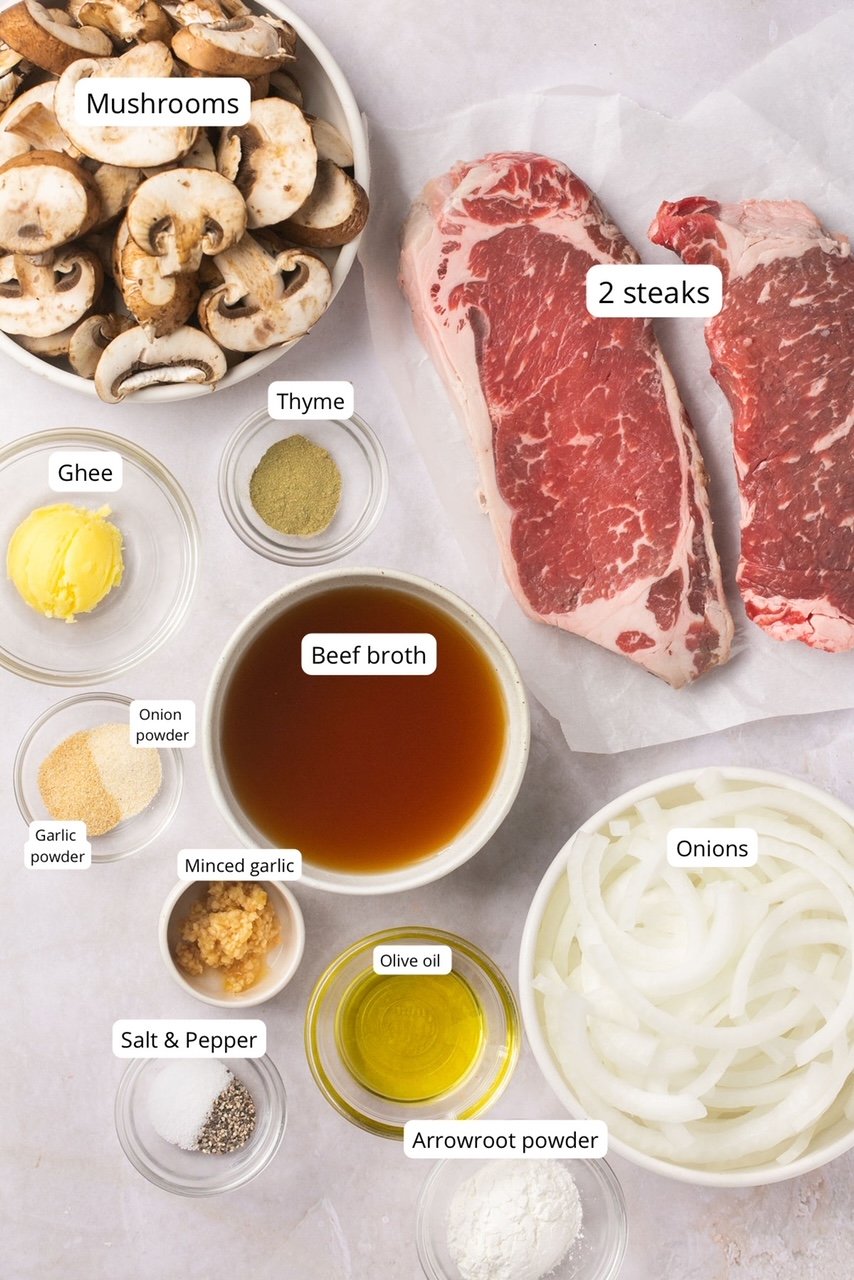 Ingredients for Instant Pot steak