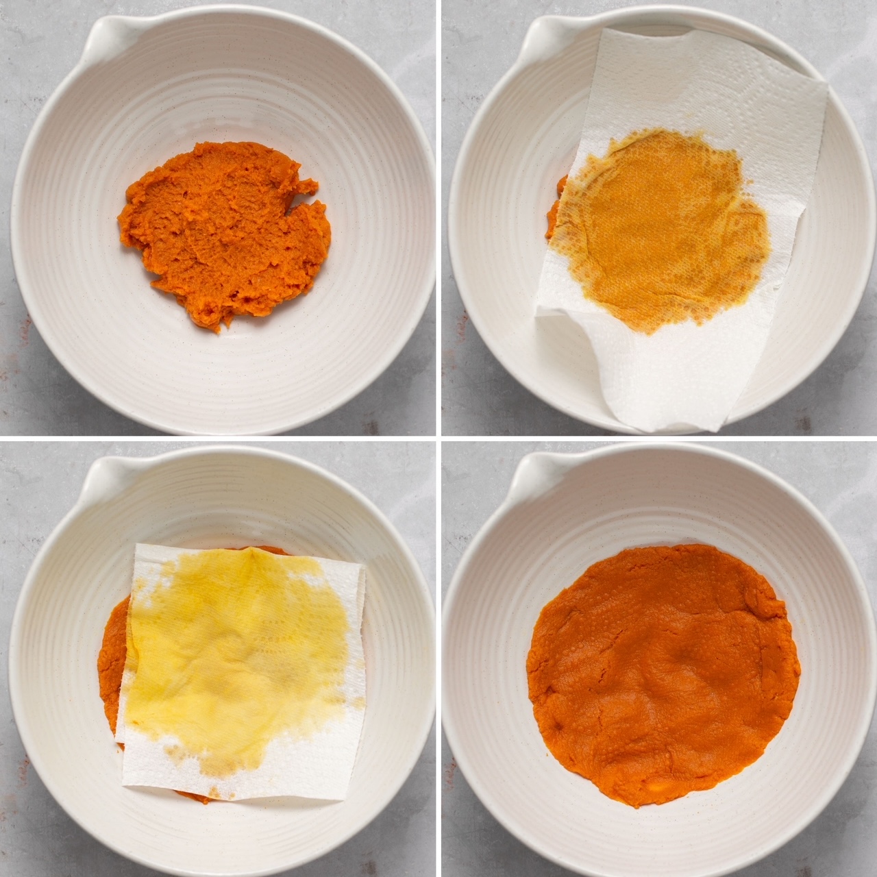 steps for drying out pumpkin puree