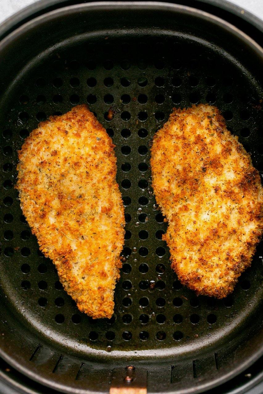 crispy chicken cutlets in the air fryer