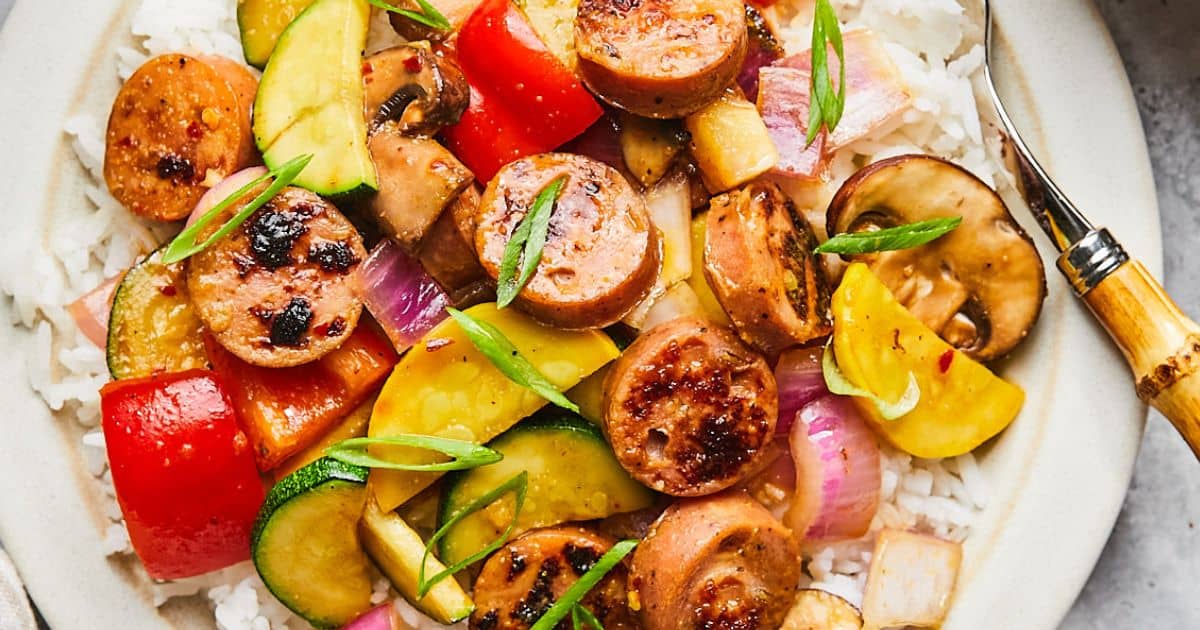Easy Chicken Apple Sausage Stir Fry | Mary's Whole Life