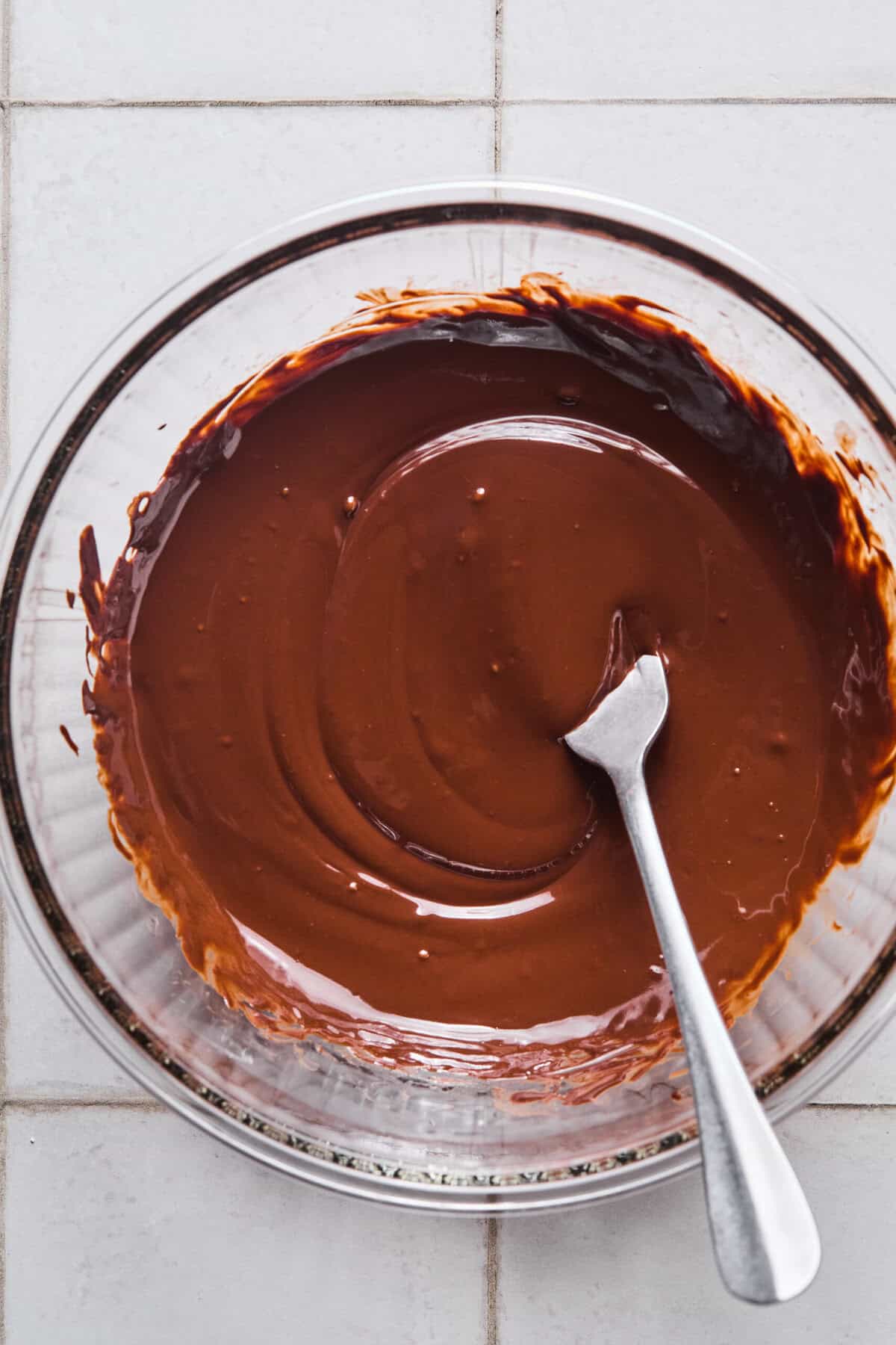melted chocolate in a bowl