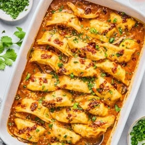 dumpling bake in a casserole dish