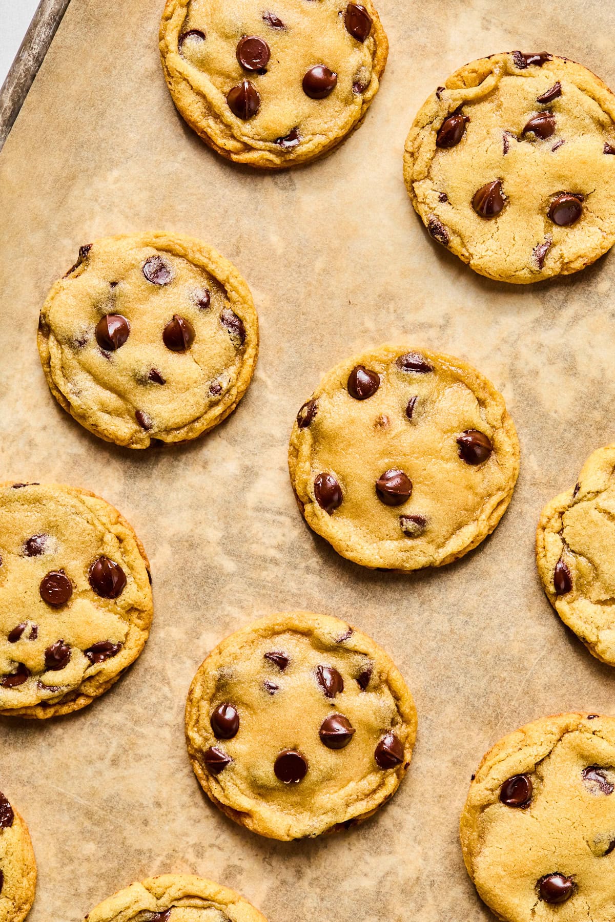 baked cookies on a baking sheet