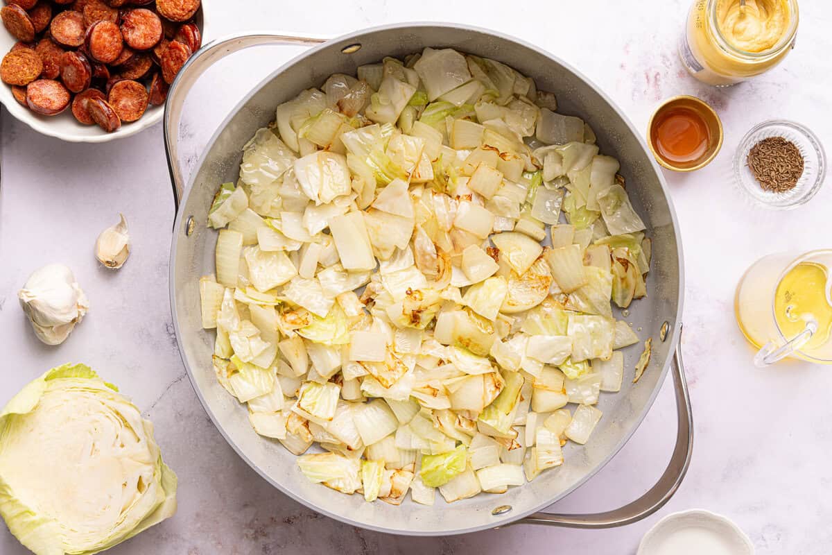 cabbage in a skillet