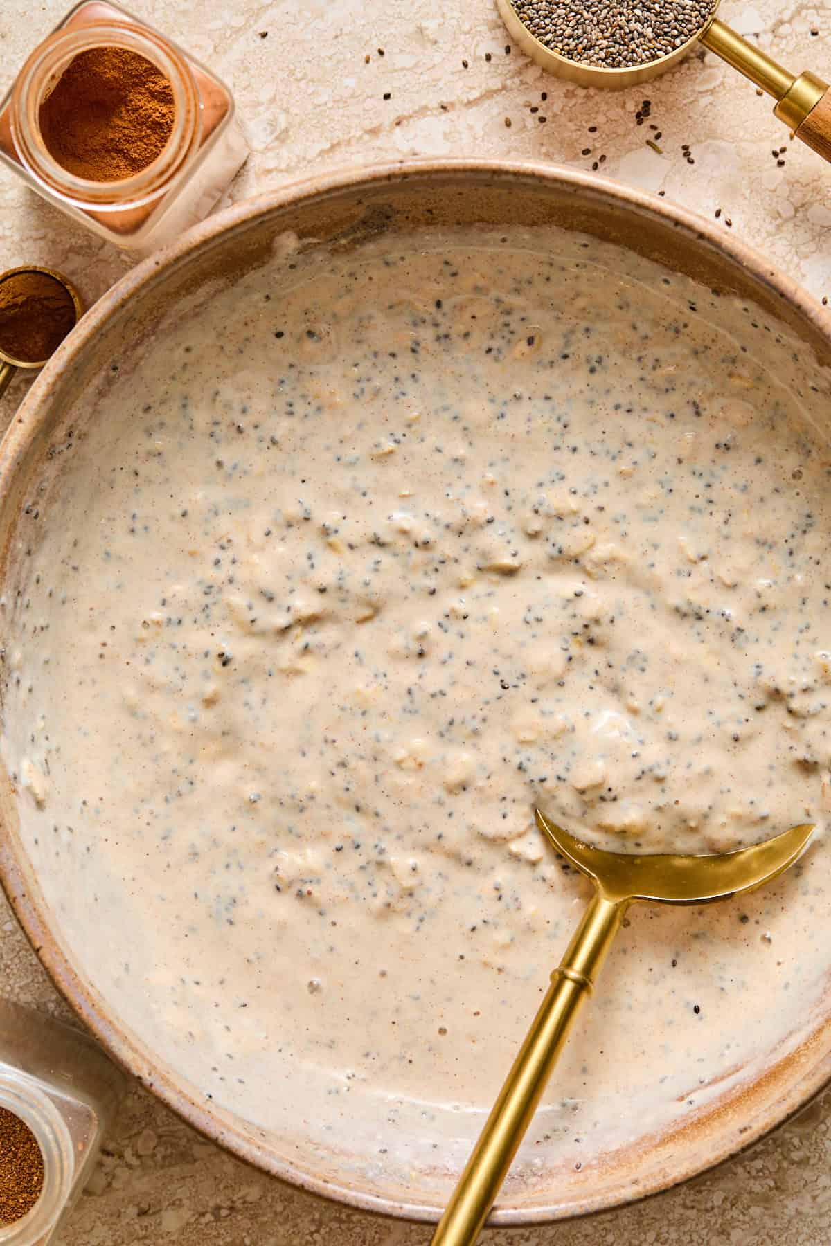 overnight oats in a bowl