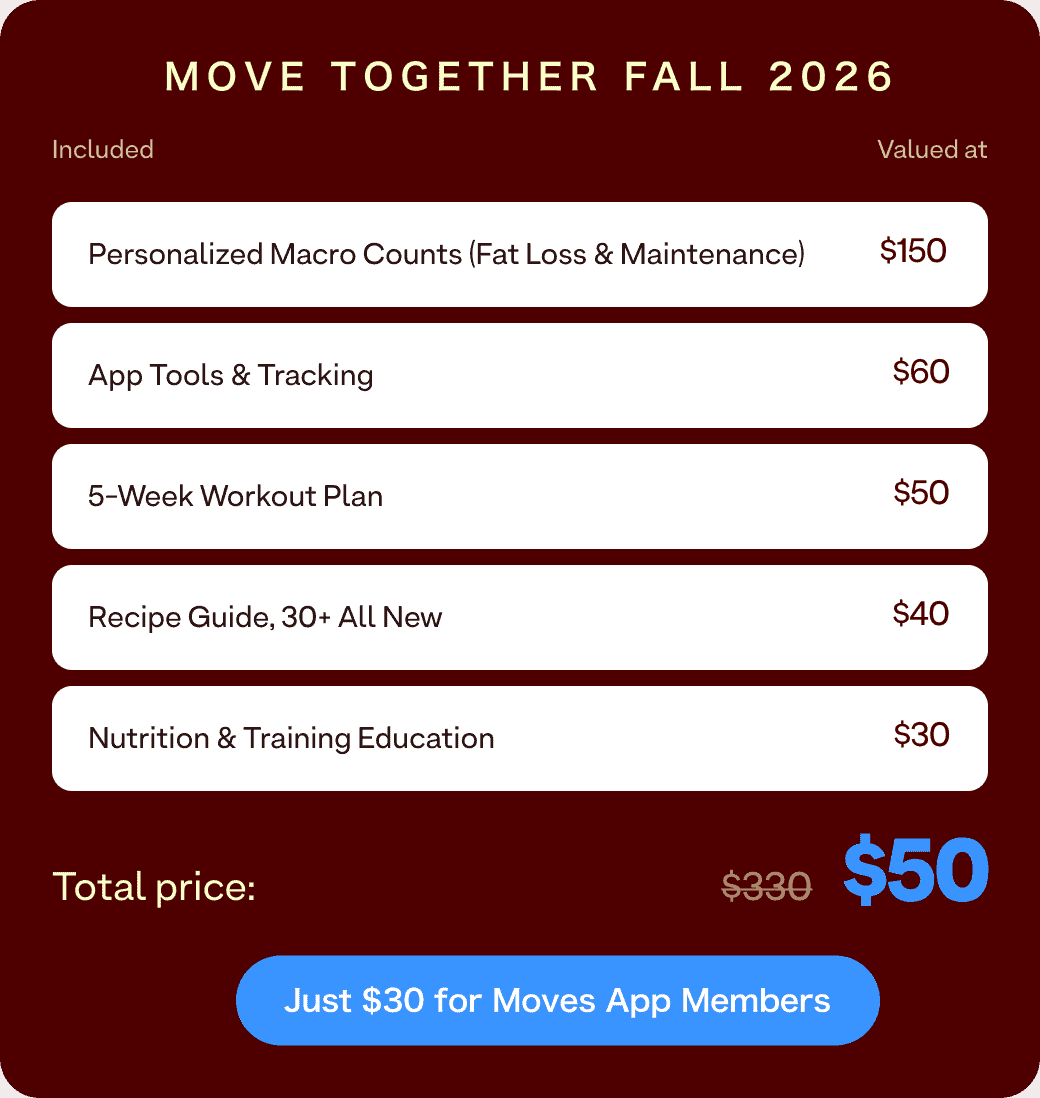 pricing info for the Madeline Moves Moves App Move Together Challenge